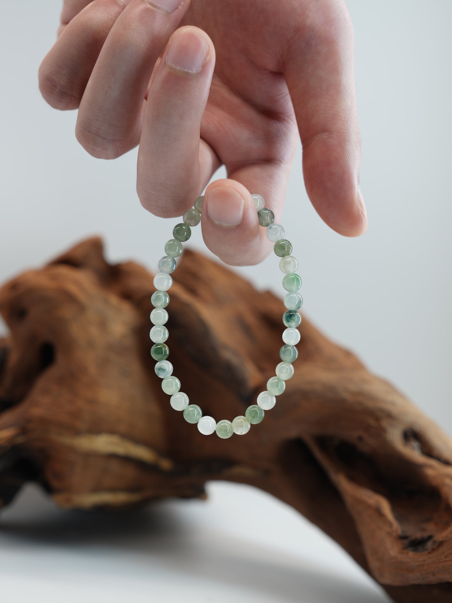 Icy Floating Flower Jadeite Bracelet #J202509002