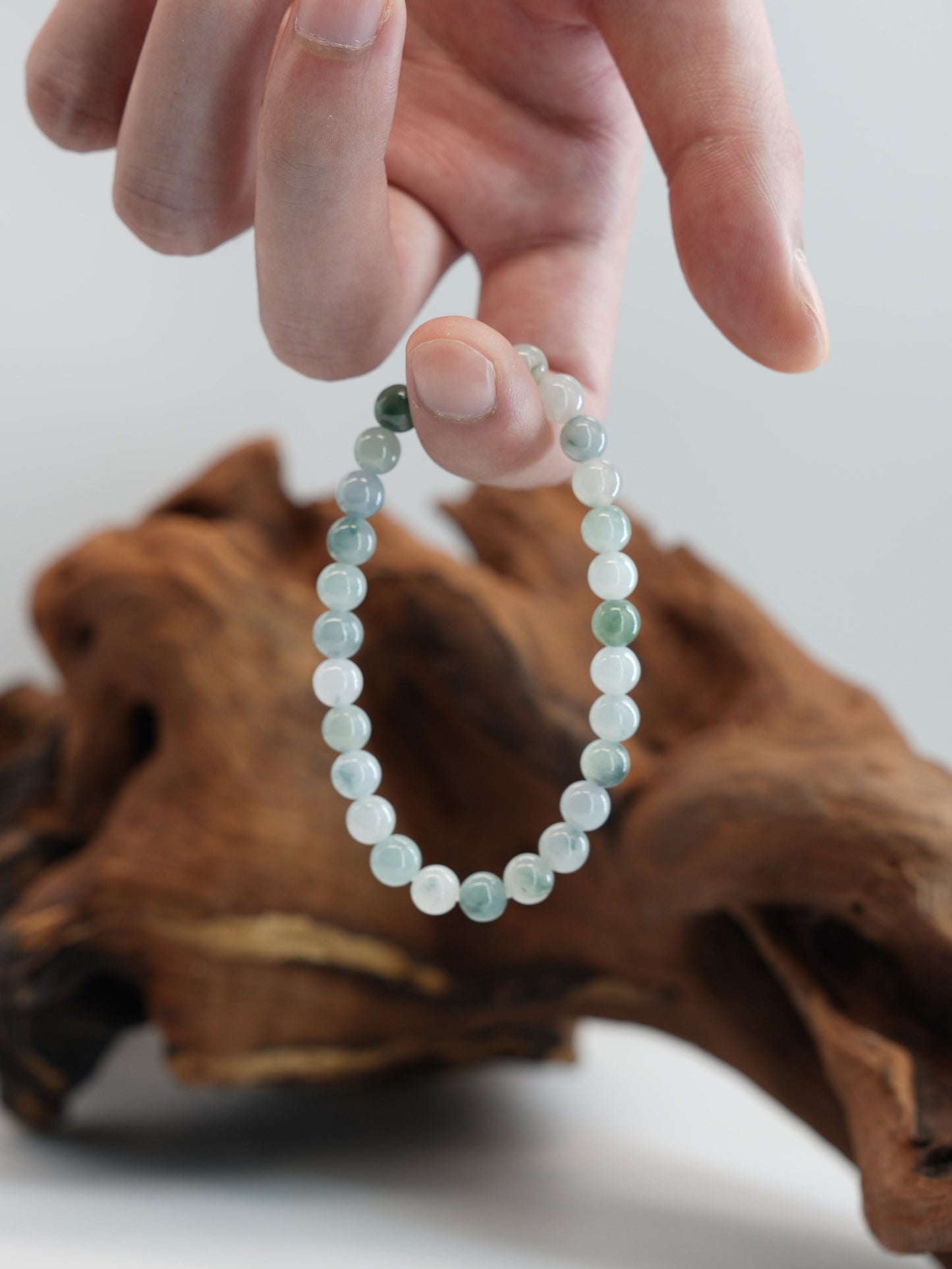 Light Purple Floating Flower Jadeite Bracelet #J202509008