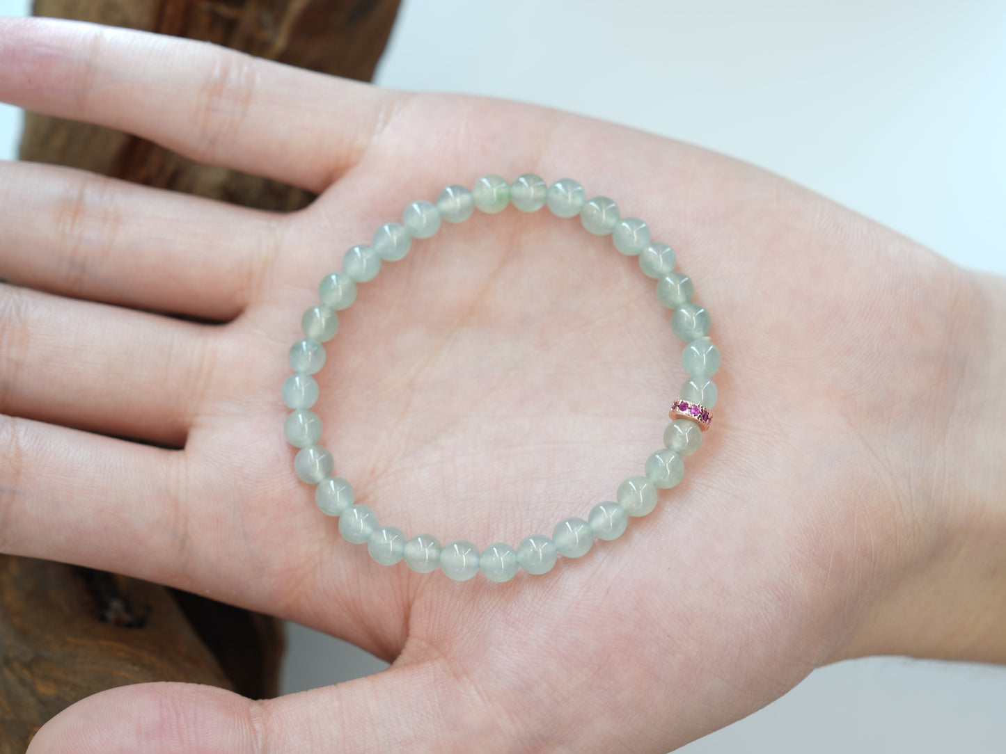 Icy Light Green Moxisha Jade Bracelet #J202509010