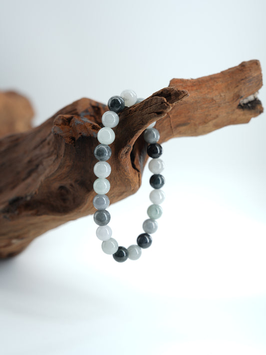 Colourful Wuji Jadeite Bracelet #J202509001