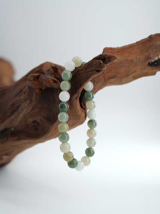 Yellow and Green Jadeite Bracelet #J202509003