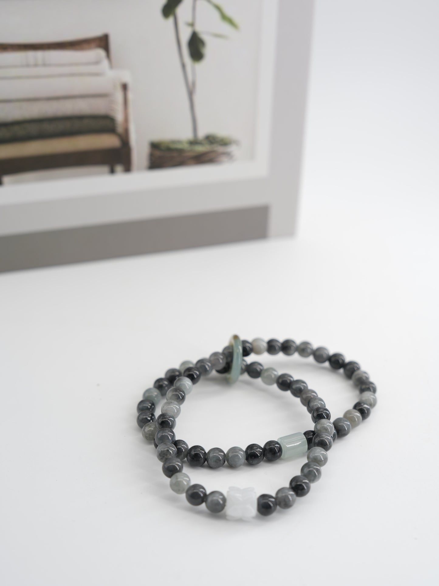 Double String Wuji Jadeite Bracelet #J202509004