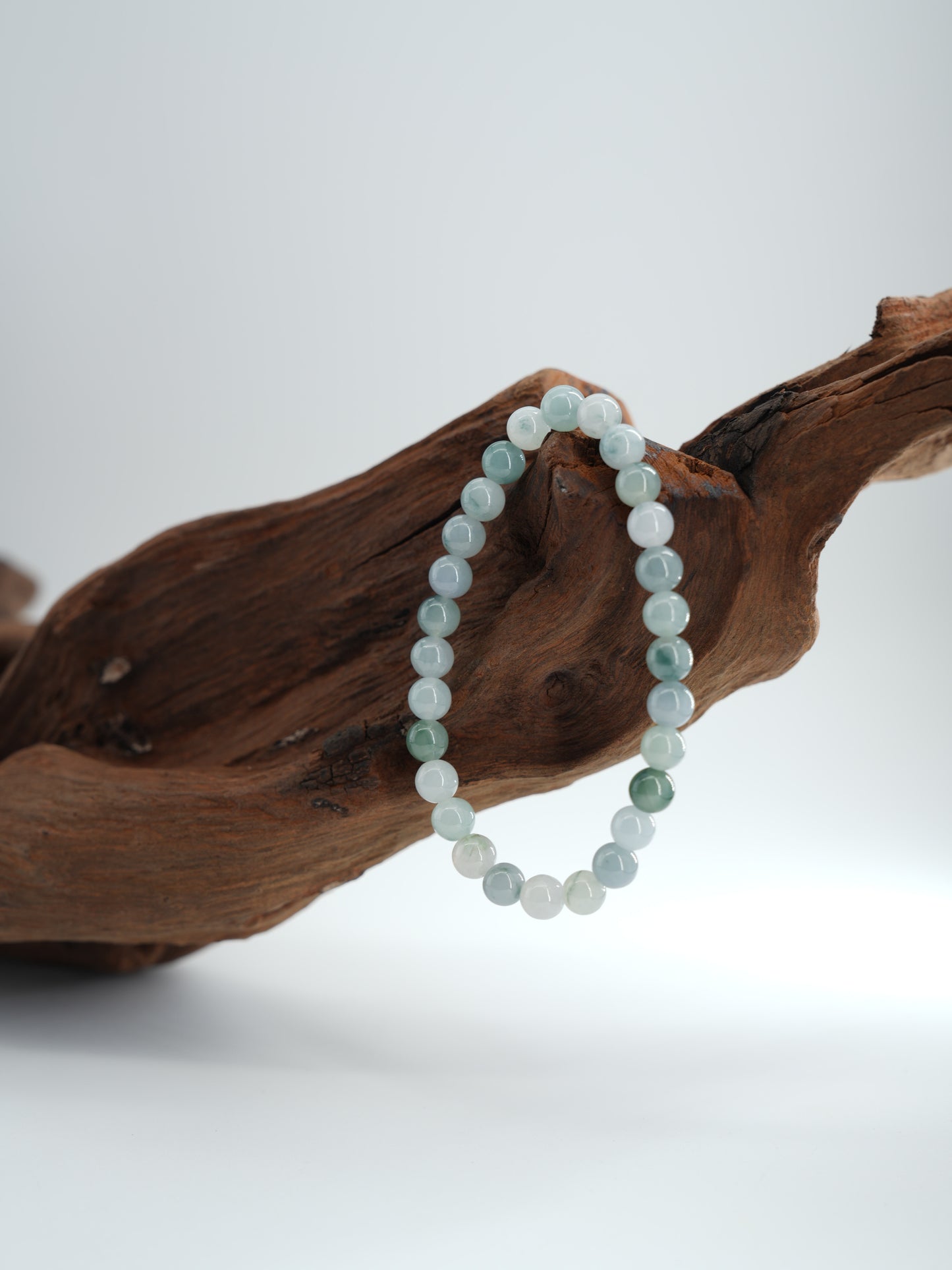 Light Purple Floating Flower Jadeite Bracelet #J202509008