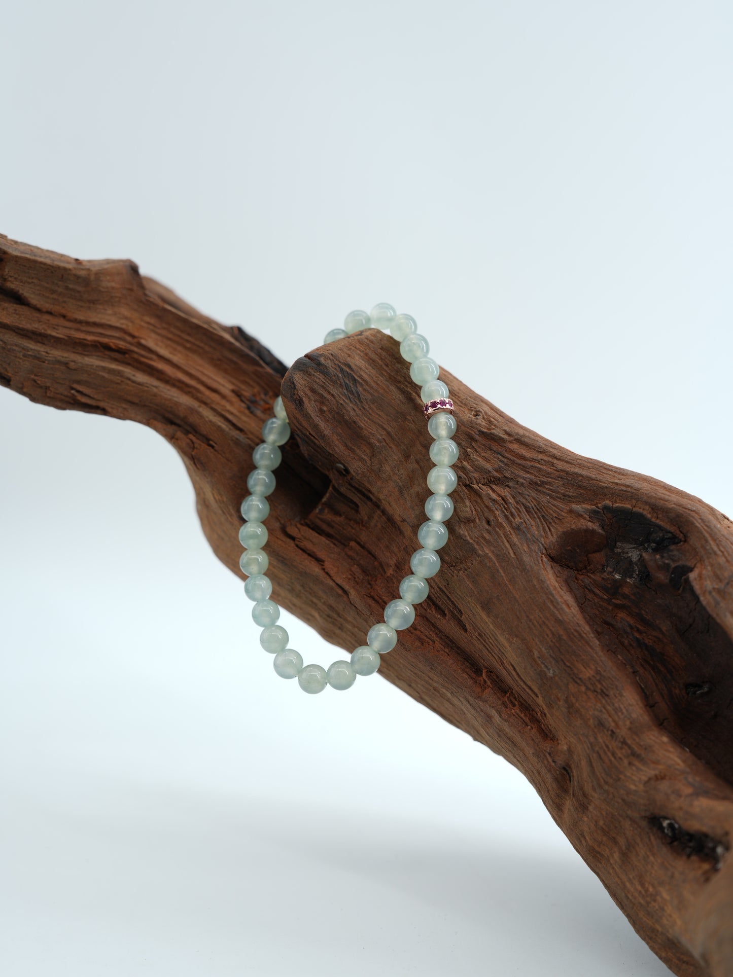 Icy Light Green Moxisha Jade Bracelet #J202509010