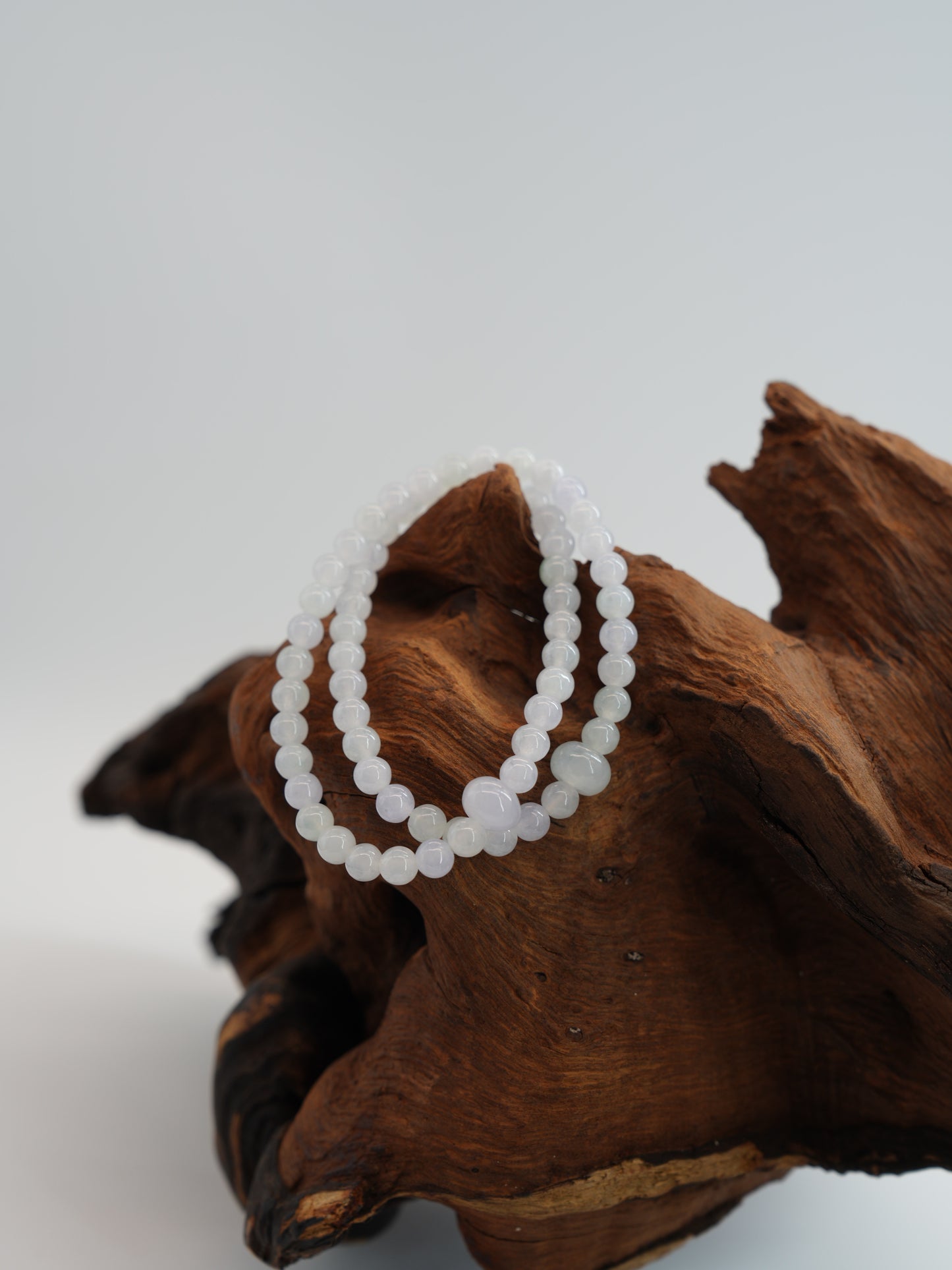 Double String Icy Macaron Jadeite Bracelet #J202509011