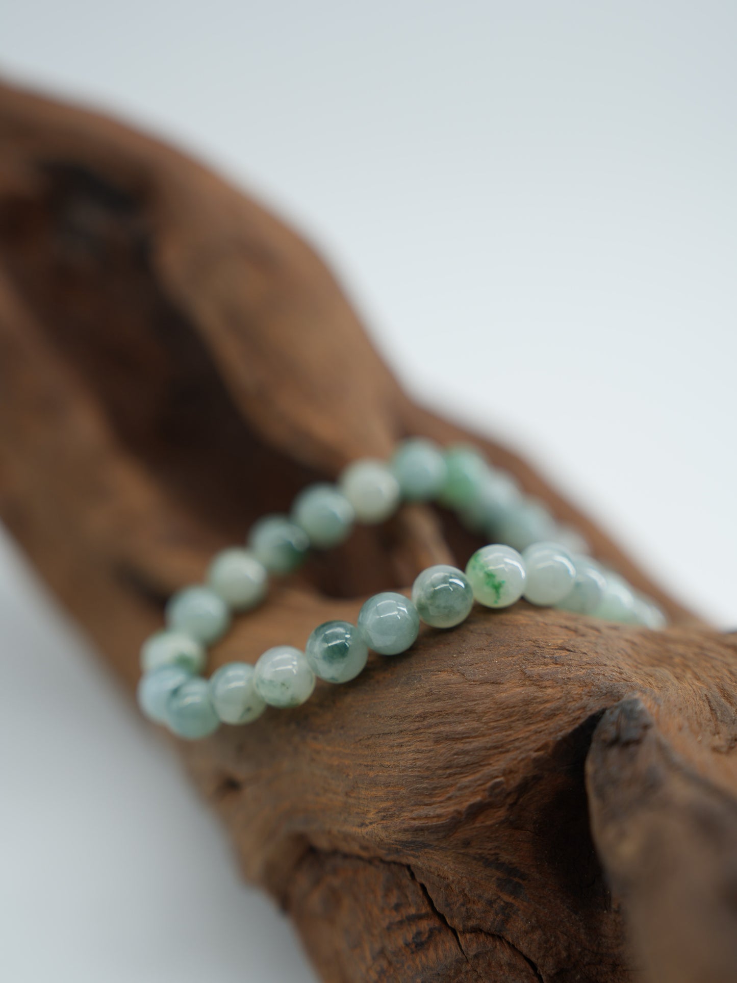 Green floating flower jadeite bracelet  #J202601004