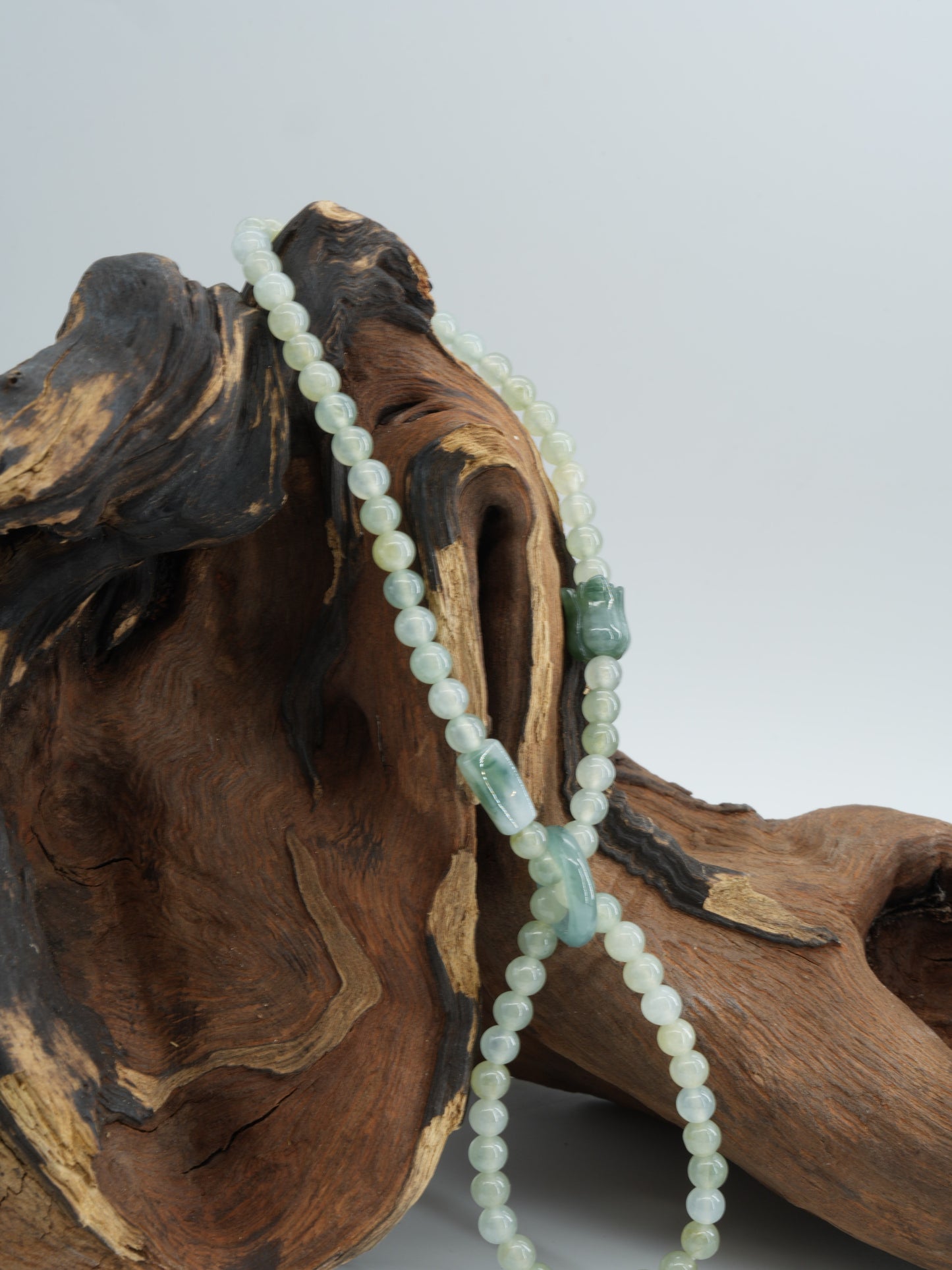 Icy green double string jadeite bracelet  #J202601007