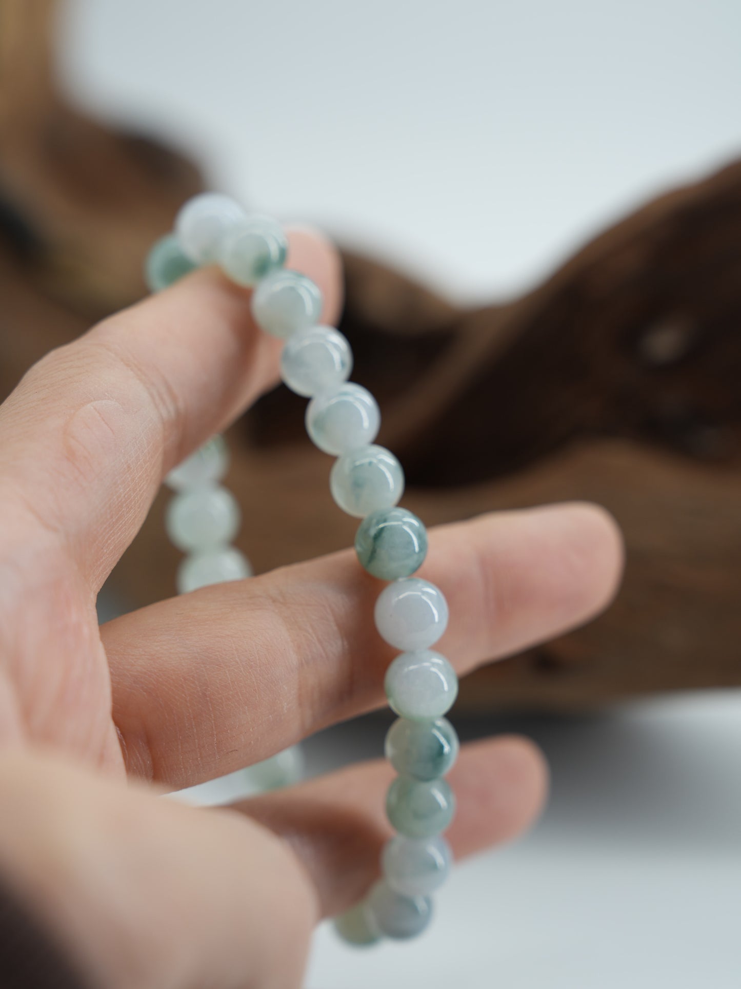 Floating flower jadeite bracelet  #J202601008